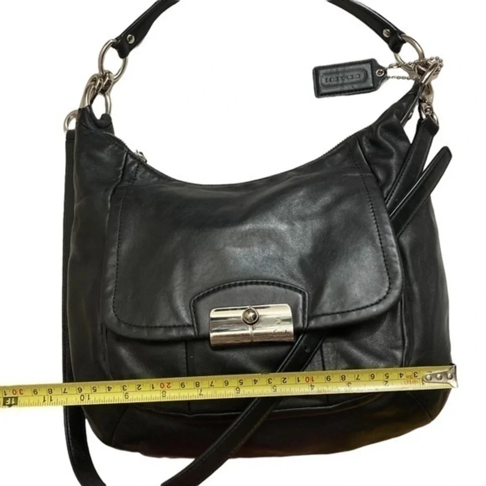 Coach f22306 y2k black leather two way Kirsten bag